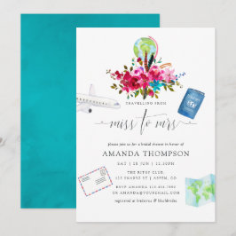 Boho reist von Miss nach Brautparty Einladung