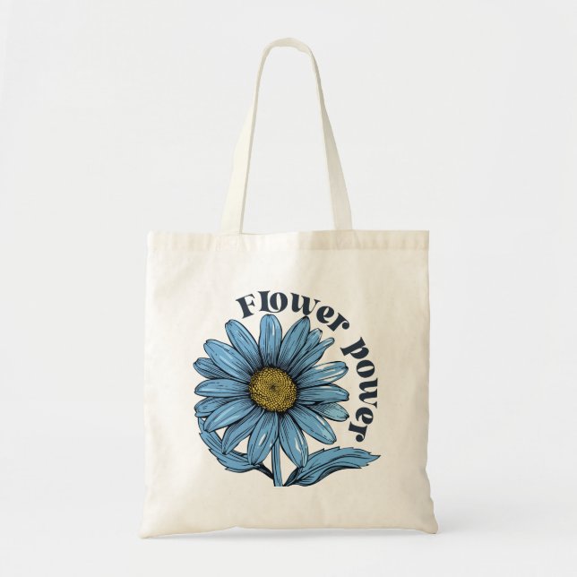 Boho Retro Blume Tragetasche (Vorne)