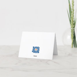 Boho retro Blumenoster Dankeskarte