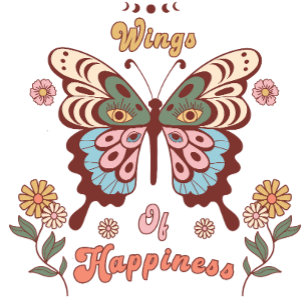 Boho Retro Butterfly Wings T-Shirt