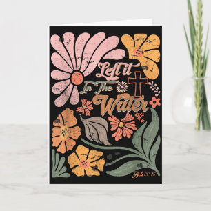 Boho Retro Christlich Ließ es im Wasser Männer Fra Karte