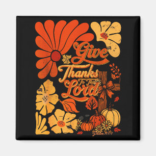 Boho Retro Christlicher Herbst-Kürbis Danke Sagen Magnet