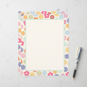 Boho Retro Daisy Blume im Sommer 70