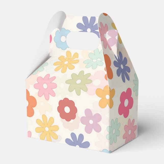 Boho Retro Daisy Blume im Sommer 70 Geschenkschachtel (Vorderseite)