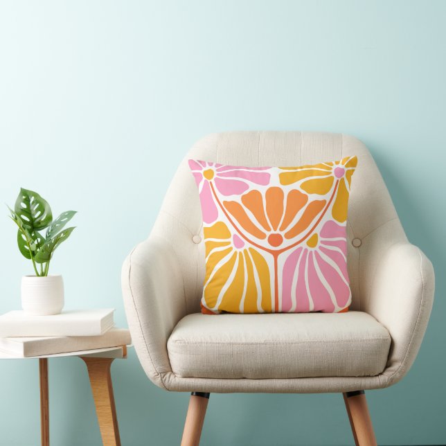 Boho Retro Floral Pattern Kissen (Stuhl )