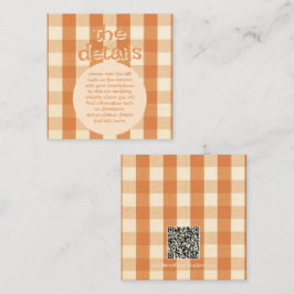 Boho Retro Groovy Colorful Wavy Wedding Begleitkarte