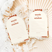 Boho Retro Groovy Words of Wisdom Advice Card