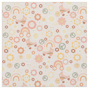 Boho Retro Hippie Groovel Pastellfarben Stoff