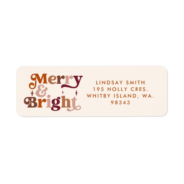 Boho Retro Merry und Bright (Vorne)