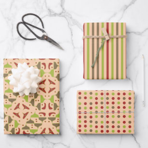 Boho Retro Modern Graphic Geschenkpapier Set