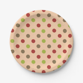 Boho Retro Moderne Dot Paper Plate Pappteller