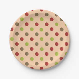 Boho Retro Moderne Dot Paper Plate Pappteller