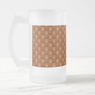 Boho Retro Muster im 70er Style Mattglas Bierglas