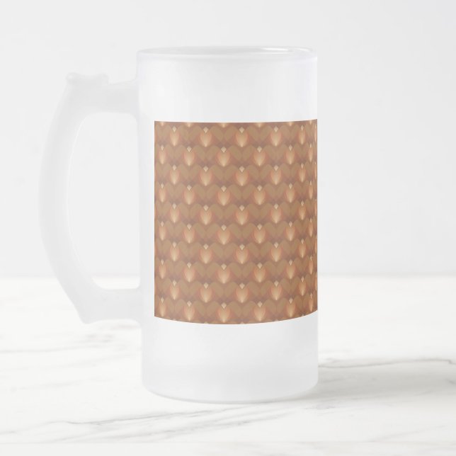 Boho Retro Muster im 70er Style Mattglas Bierglas (Links)