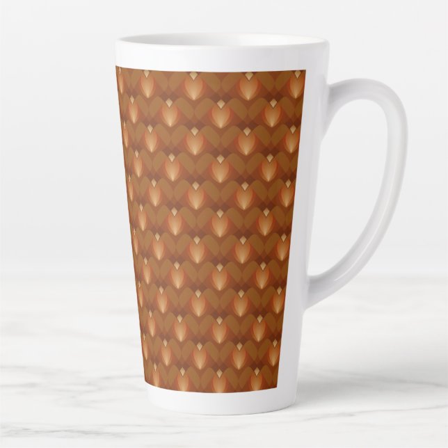 Boho Retro Muster im 70er Style Milchtasse (Rechts)