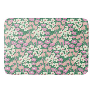 Boho Retro Pink und Sage Niedlich Badematte