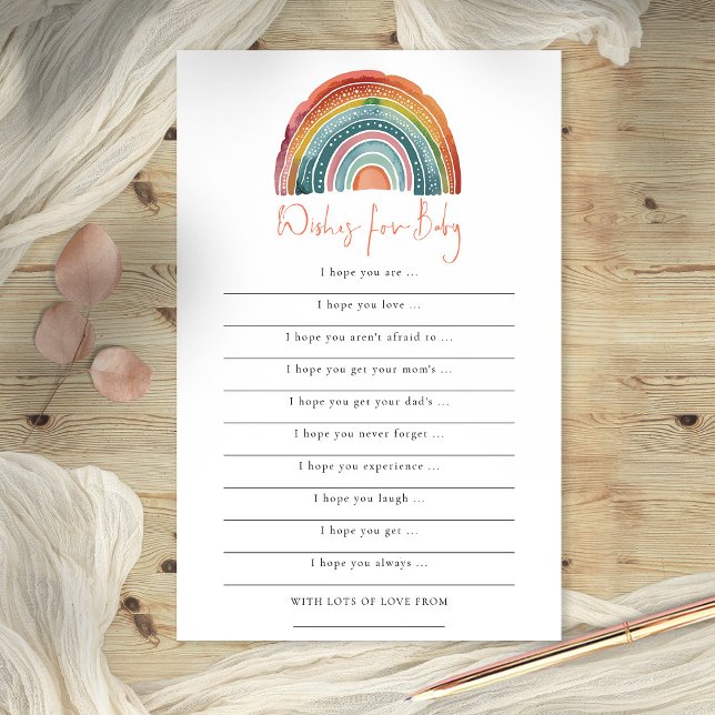 Boho Retro Rainbow will Baby Showspiel Flyer (Von Creator hochgeladen)
