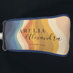 Boho Retro Script Abstrakt Wavy Lines Yellow Blue Golf Headcover<br><div class="desc">Mit dieser boho-inspiriert Kopfdecke mit abstrakten, wellenförmigen Linien in lebhaften Gelb und Blau verleihen Sie dem Golfplatz einen Hauch von Retro-Charme. Das spielerische Skript fügt eine Vintage Touch hinzu, sodass es sowohl stilvoll als auch einzigartig ist. Dieses Headcover ist perfekt für Unternehmen, die ihr kreatives Branding präsentieren möchten und vereint...</div>