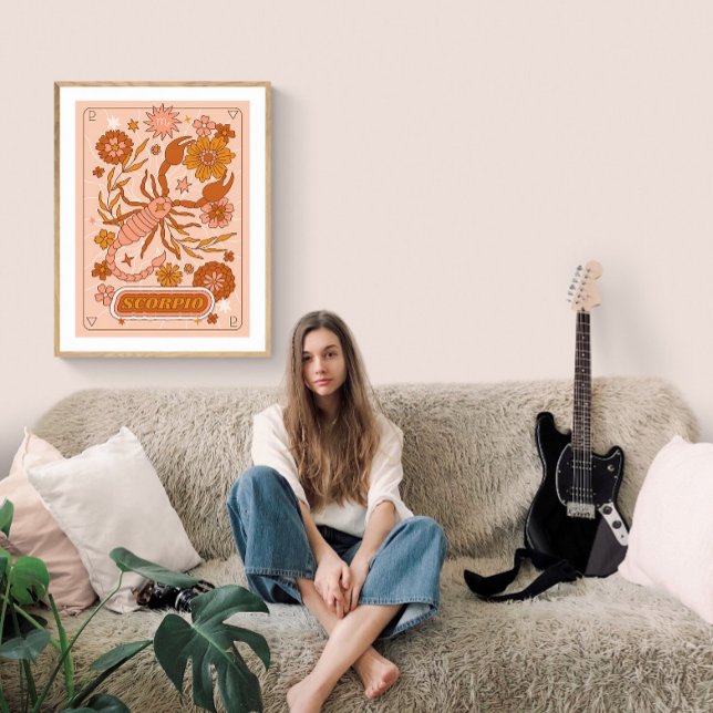 Boho Retro Skorpion Sternzeichen Poster (Von Creator hochgeladen)