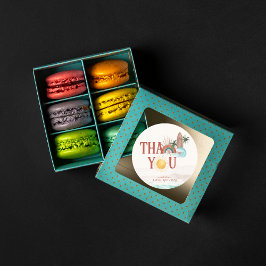 Boho Retro Summer Surf | Vielen Dank Runder Aufkleber