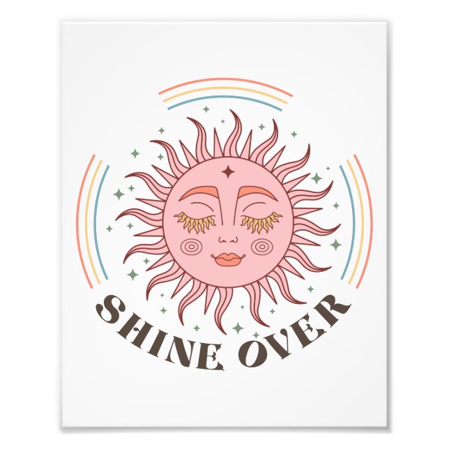 Boho Retro Sun Shine Fotodruck (Vorne)