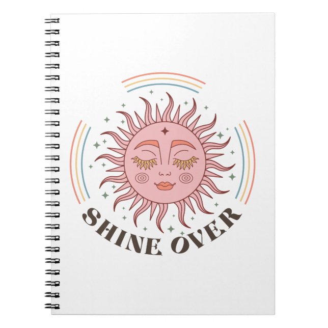 Boho Retro Sun Shine Notizblock (Vorderseite)