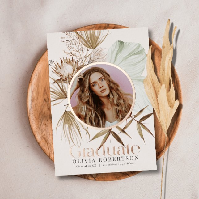 Boho Reviera Photo Graduation Faire-part (Créateur téléchargé)