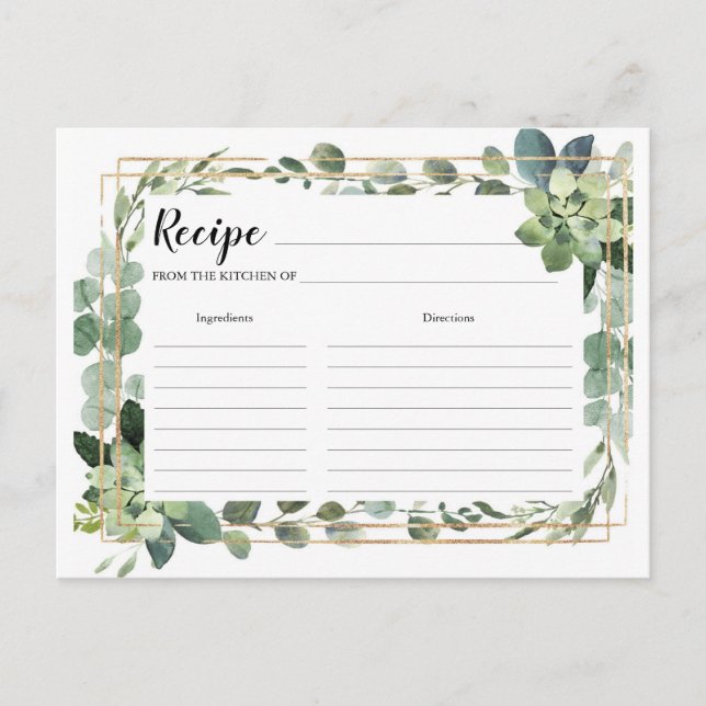 Boho Rezepte für üppige Vegetation für Braut Postkarte (Vorderseite)