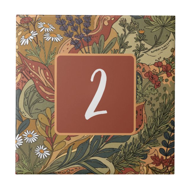 Boho Rhapsody Customizable Keramik Tile Fliese (Vorderseite)