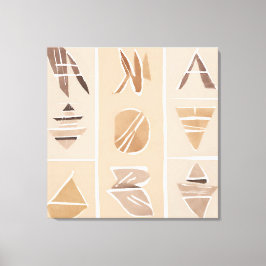 Boho Rock-Alphabet Botanische Kunst Moderne Leinwanddruck