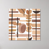 Boho Rock Polygon Leaf Botanische Kunst Moderne