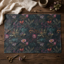 Boho Romantische Rosa und grüne Blumendekoupage