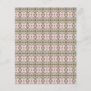 Boho Rosa Blumenmuster Luxus-Dekor Flyer