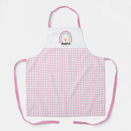 Boho Rosa Gingham Custom Mama Eröffnungsjahr Anden Schürze