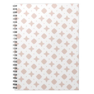 Boho rosa Muster, modernes Retro-Muster Mitte des Notizblock