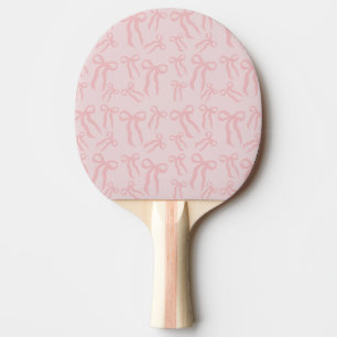 Boho Rosa Schleifen Muster auf Puder-Rosa Tischtennis Schläger