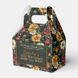 Boho Rose Birthday Gefallen Box für Süßigkeiten Geschenkschachtel