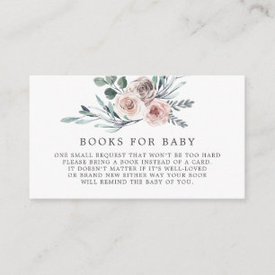 Boho Rose Books for Baby Shooting Card Begleitkarte
