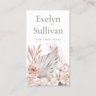 Boho Rose Business Card Visitenkarte