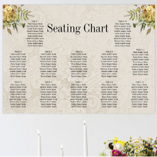 Boho Rose Cream Damask Rustikale Hochzeitssitze Poster