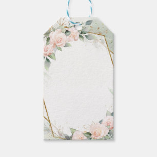 Boho-rose-eukalyptus-gold-Baby-Shower Geschenkanhänger