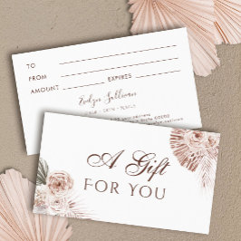 Boho Rose Geschenkkarte