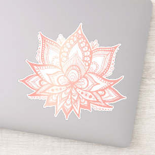 Boho Rose Gold Lotus Blume Aufkleber