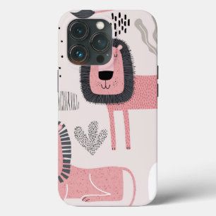 Boho Rose Lion moderne Tough Coque