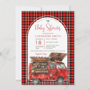 Boho-Roter Food Truck Frischmarkt Baby Shower Kari Einladung