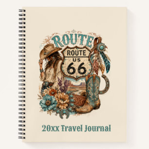 Boho Route 66 Cowgirl Reisejournal Vibe Notizbuch