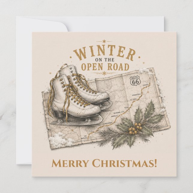 Boho Route 66 Weihnachtsgrüße (Vorderseite)