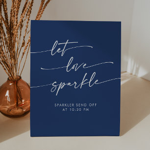 Boho Royal Blue Sparkler sendet Hochzeit ab Sockelschild