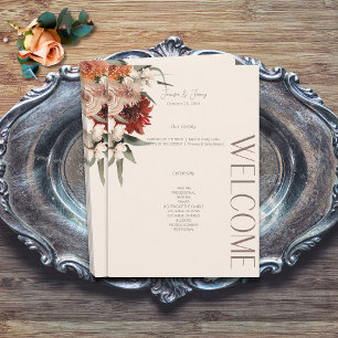 Boho Rust & Neutral Cream Fall Floral Programm