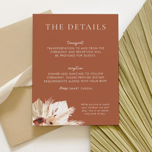 Boho Rust Terracotta Wedding Details Begleitkarte